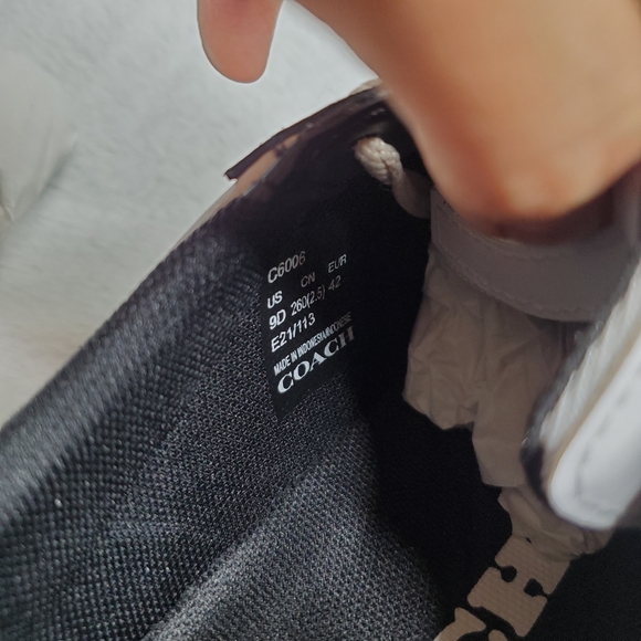 Coach Citysole Court Black & White Suede Leather Low Top Sneakers - Picture 13 of 13